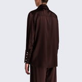 Studio Essential - Long Sleeve Blouse - Chocolate