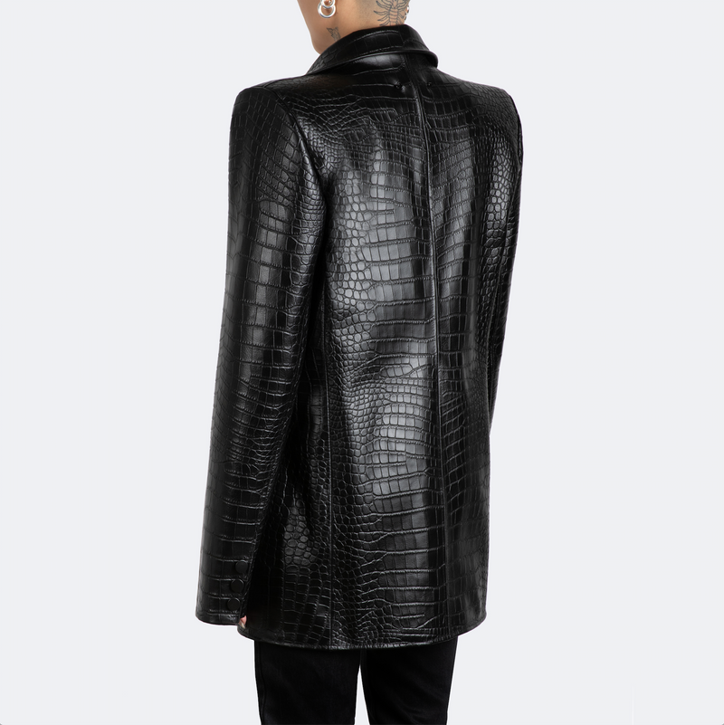 The Kamala Blazer - Croc Embossed