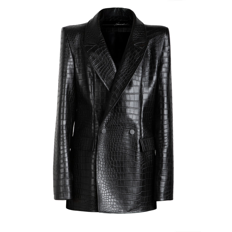 The Kamala Blazer - Croc Embossed